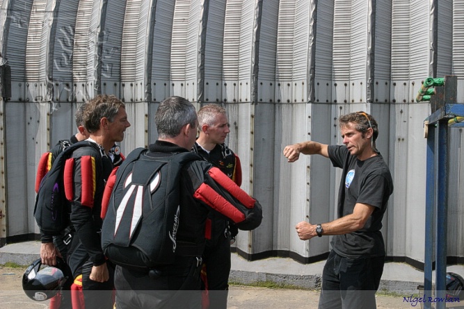 Preparing for the competition jump, with FS coach Pete Allum