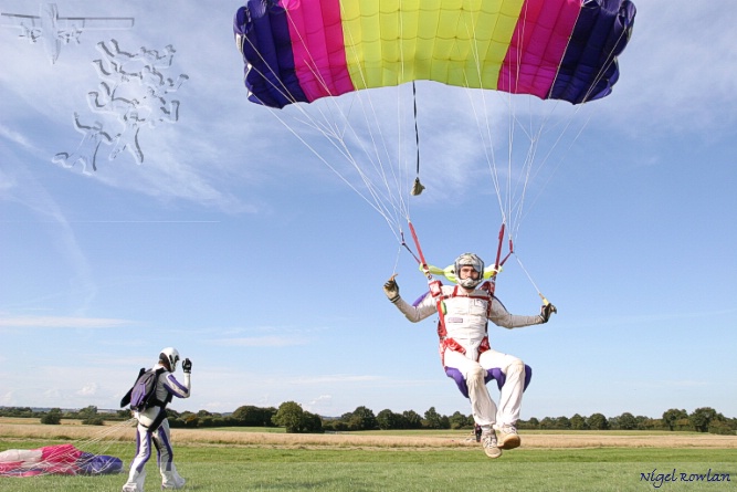 Dave Tunks landing his Velocity at Headcorn airfield