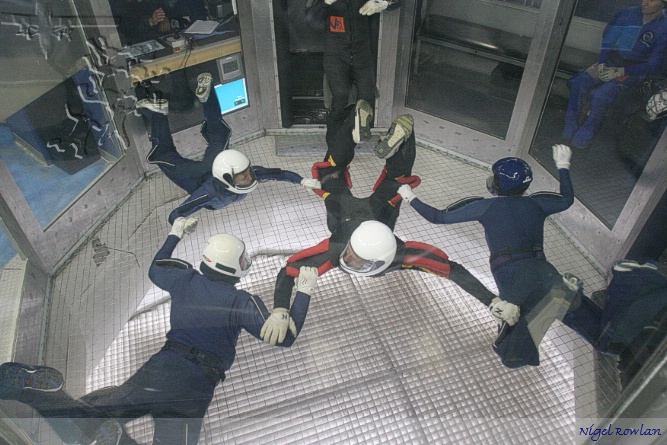 NRA 4 way drill dive, practising in the Perris wind tunnel