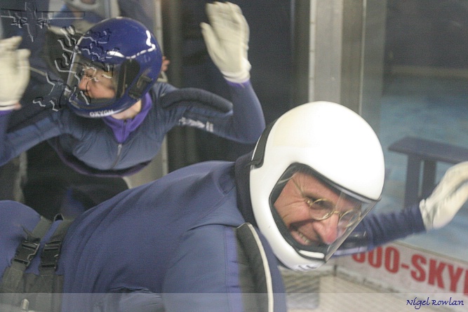 Dave and Jackie in the Perris wind tunnel