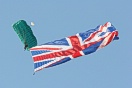 World's largest union jack - the UK Nationals, skydiving competition - closing ceremony