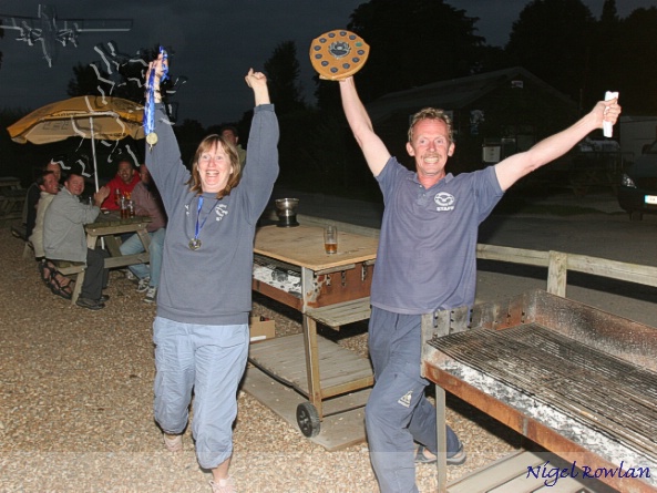 Jane and Pete ecstatic after regaining the shield