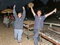 Jane and Pete ecstatic after regaining the shield