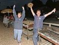 Jane and Pete ecstatic after regaining the shield