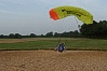 Chris attempting an accuracy landing on his Velocity, near the centre of the pit