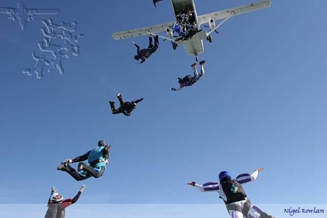 Dave Tunks's Organised Load exiting the Skyvan