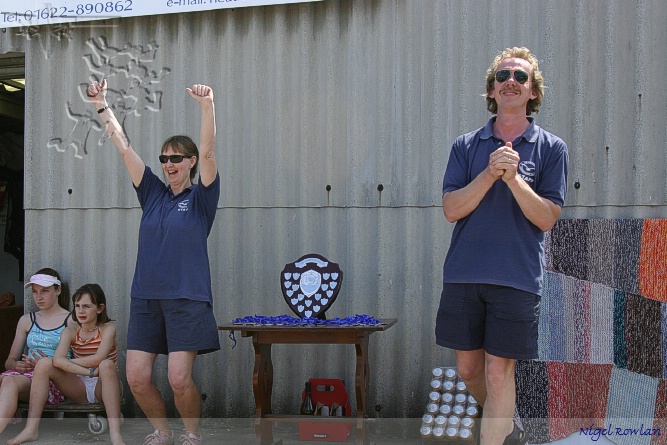CCI Pete Sizer and Jane Buckle ecstactic after an excellent speed 7 competition at Headcorn Parachute Club