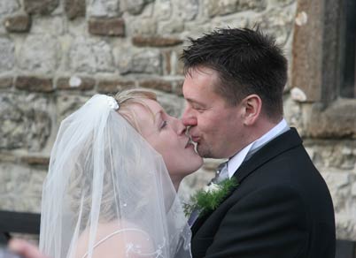 Colin and Emma May on the wedding day