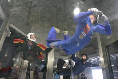 Practising a 3 way drill dive in the Perris tunnel