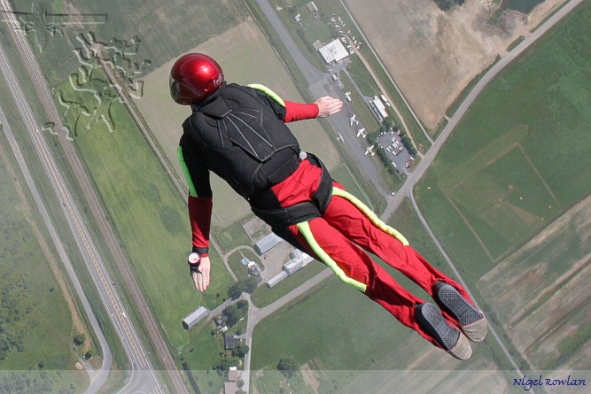 Tracking off after one of the skydives