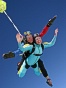 Instructor Clem skydiving with passenger Annette - looks like he's having a ball again!