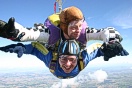 Jumping for charity or doing a sponsored parachute jump.